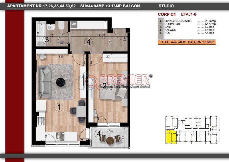 Metrou Berceni 2 camere la promotie